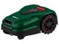 Parkside robotmaaier: groene maaier met bedieningspaneel.