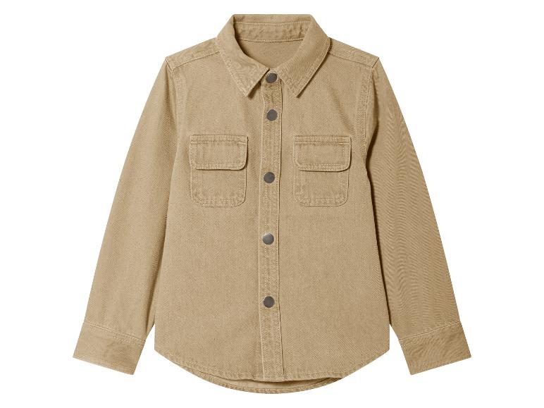 Beige longsleeve shirt met knopen en zakken